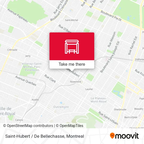 Saint-Hubert / De Bellechasse map