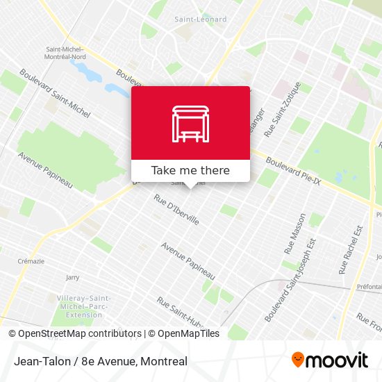 Jean-Talon / 8e Avenue map
