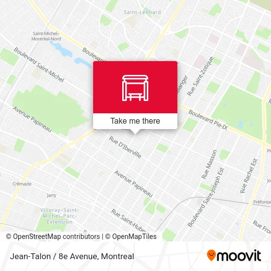 Jean-Talon / 8e Avenue map