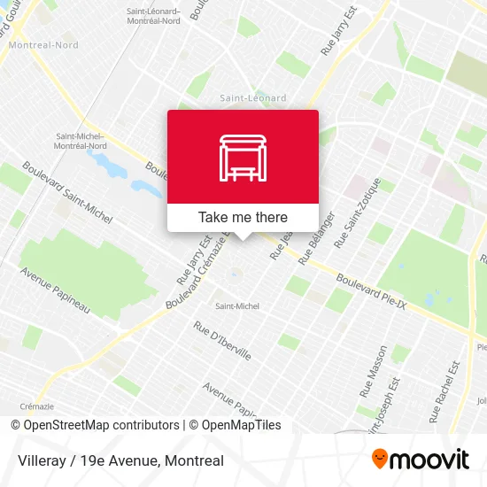 Villeray / 19e Avenue map