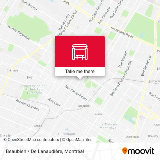 Beaubien / De Lanaudière map