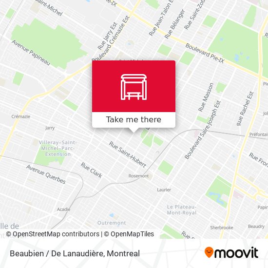 Beaubien / De Lanaudière map