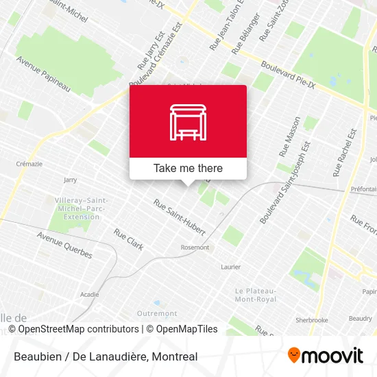 Beaubien / De Lanaudière map