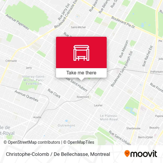 Christophe-Colomb / De Bellechasse map