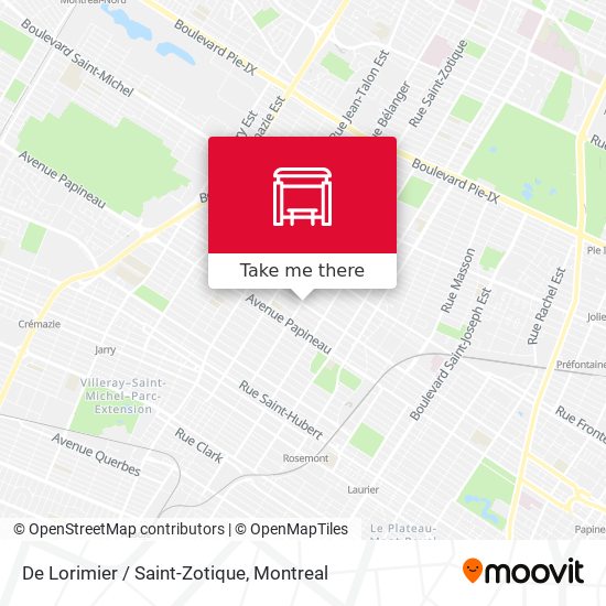 De Lorimier / Saint-Zotique map