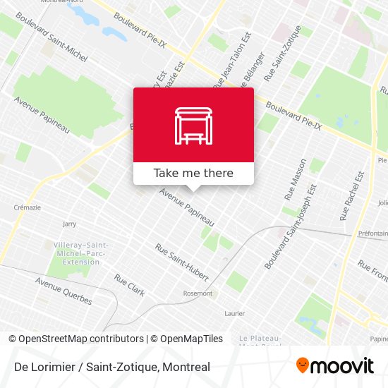 De Lorimier / Saint-Zotique map