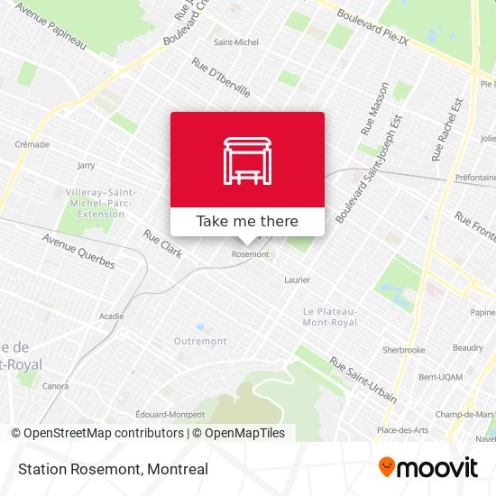 Station Rosemont map