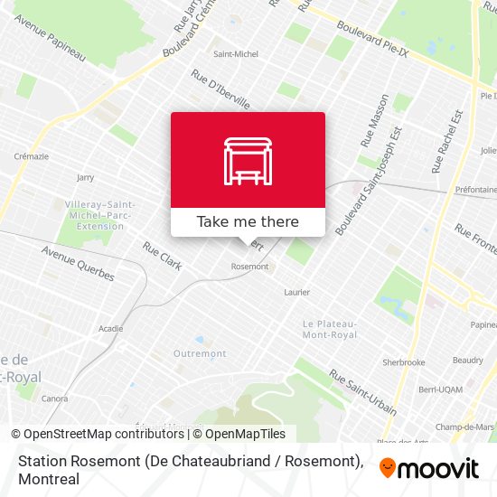Station Rosemont (De Chateaubriand / Rosemont) map