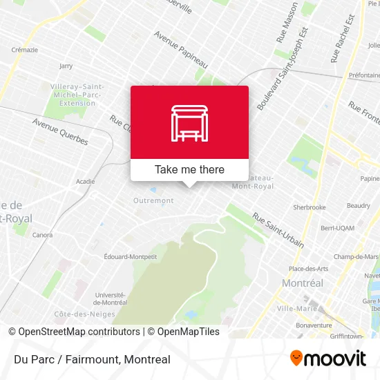 Du Parc / Fairmount map