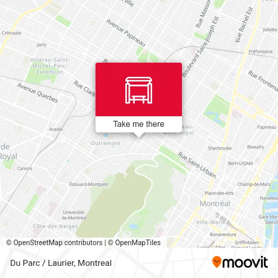Du Parc / Laurier map