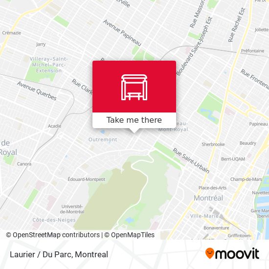 Laurier / Du Parc map