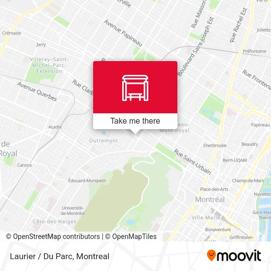 Laurier / Du Parc map