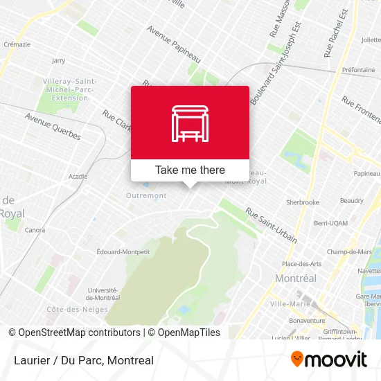 Laurier / Du Parc map