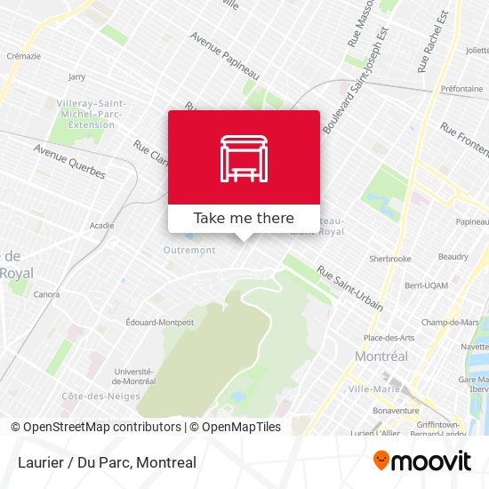 Laurier / Du Parc map