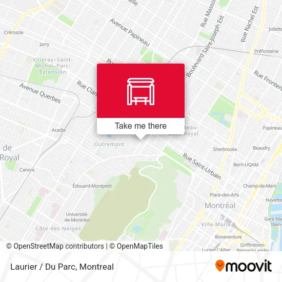 Laurier / Du Parc map