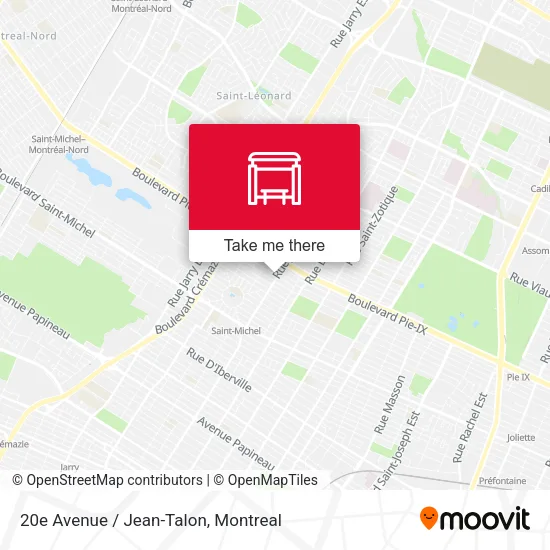 20e Avenue / Jean-Talon map