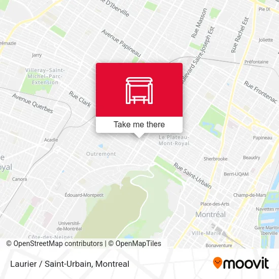 Laurier / Saint-Urbain map