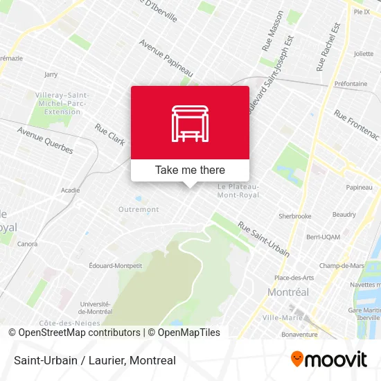 Saint-Urbain / Laurier map