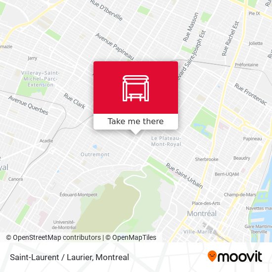 Saint-Laurent / Laurier map