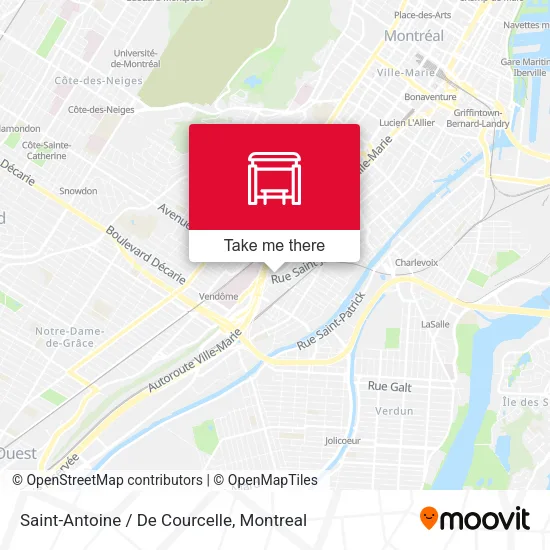 Saint-Antoine / De Courcelle map