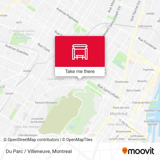 Du Parc / Villeneuve map