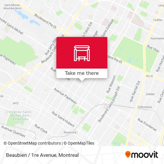 Beaubien / 1re Avenue map