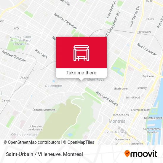 Saint-Urbain / Villeneuve map