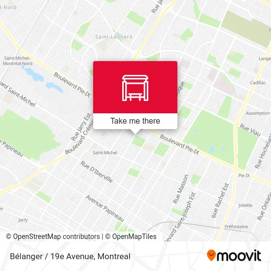 Bélanger / 19e Avenue map