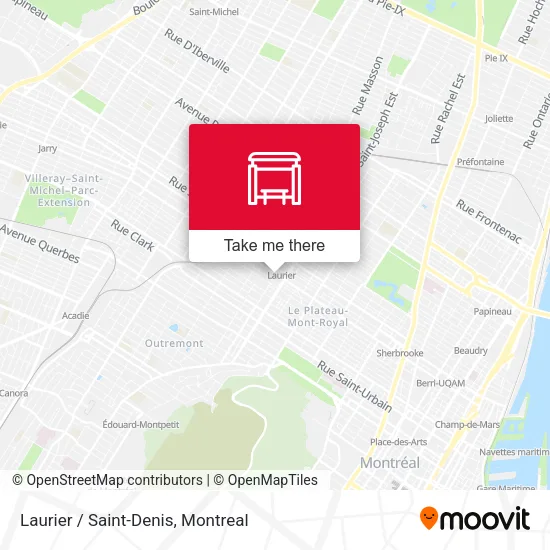 Laurier / Saint-Denis map