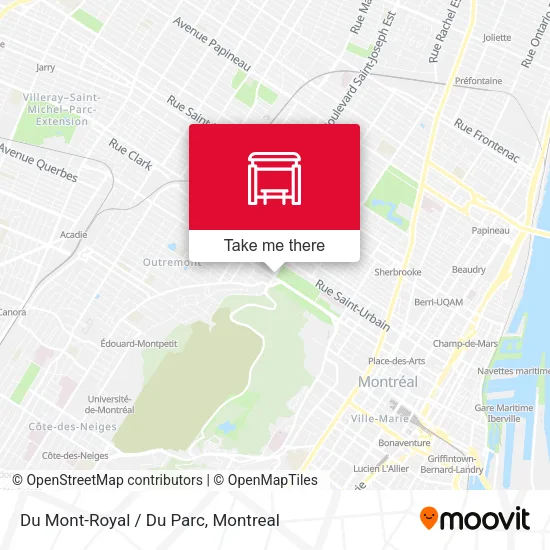 Du Mont-Royal / Du Parc map