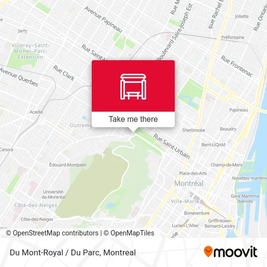 Du Mont-Royal / Du Parc map