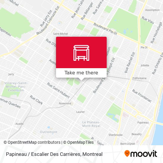 Papineau / Escalier Des Carrières map