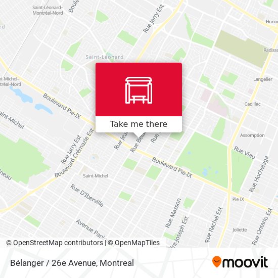 Bélanger / 26e Avenue map