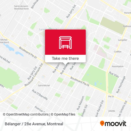 Bélanger / 28e Avenue map