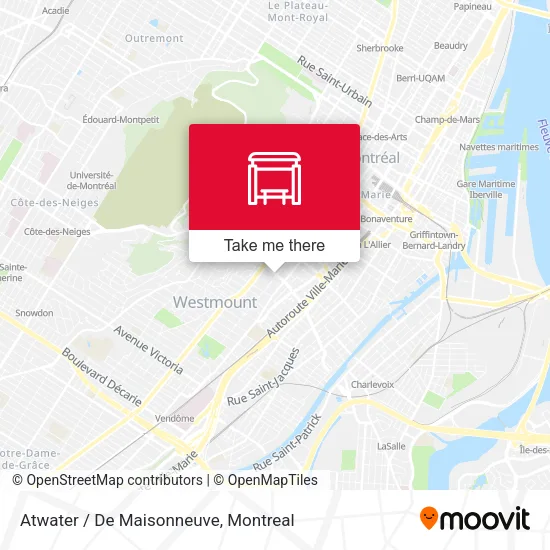 Atwater / De Maisonneuve map