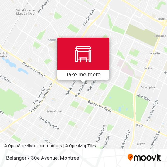 Bélanger / 30e Avenue map
