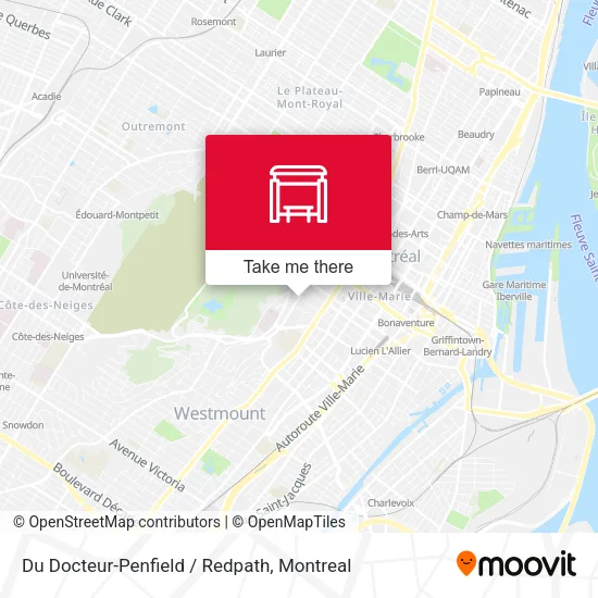 Du Docteur-Penfield / Redpath map