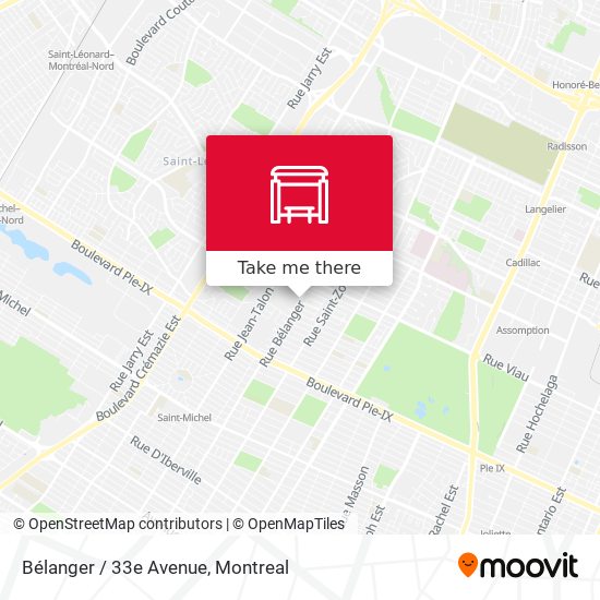 Bélanger / 33e Avenue map