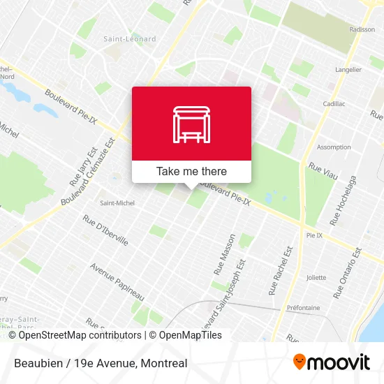 Beaubien / 19e Avenue map