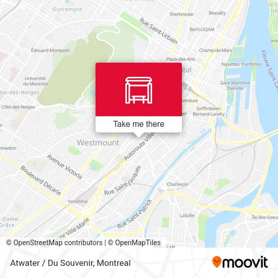 Atwater / Du Souvenir map