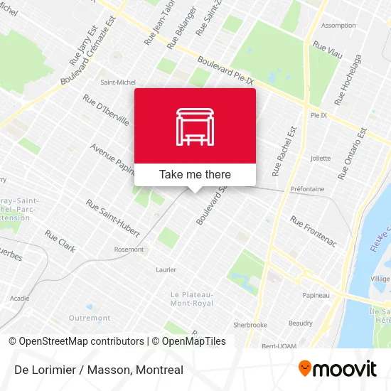 De Lorimier / Masson map