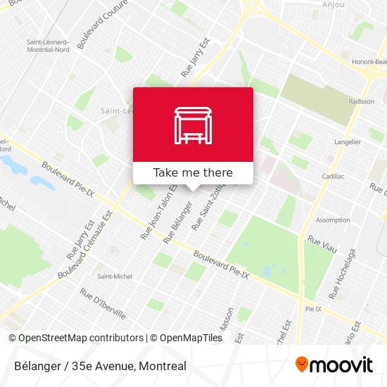 Bélanger / 35e Avenue map