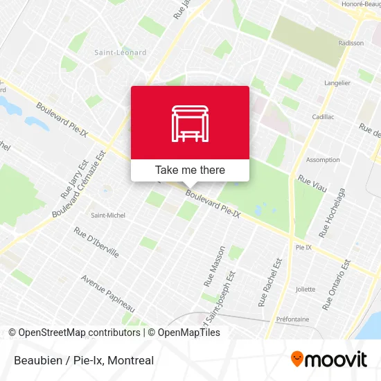 Beaubien / Pie-Ix map