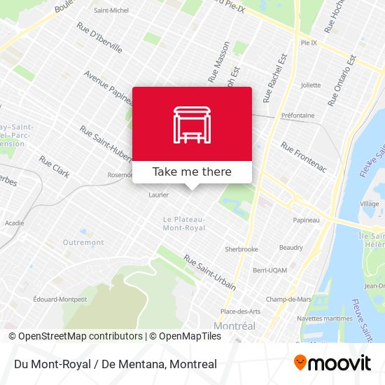 Du Mont-Royal / De Mentana map