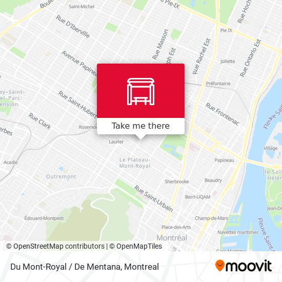 Du Mont-Royal / De Mentana map