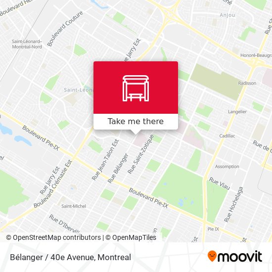 Bélanger / 40e Avenue map