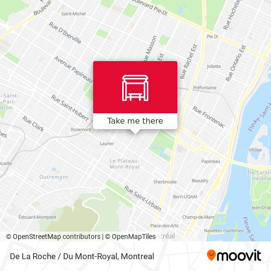 De La Roche / Du Mont-Royal map