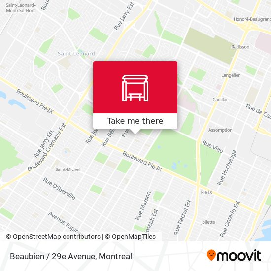 Beaubien / 29e Avenue map