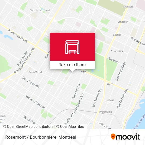 Rosemont / Bourbonnière map