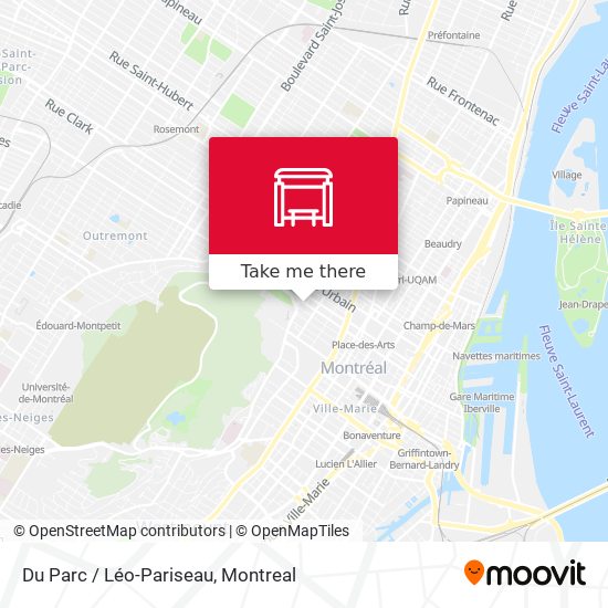 Du Parc / Léo-Pariseau map